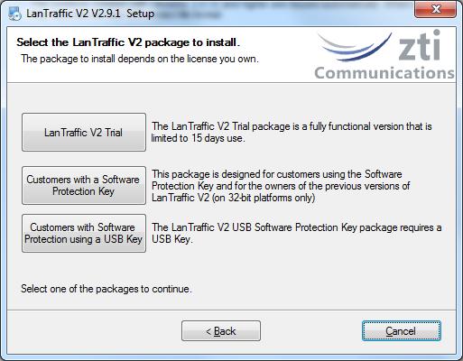 Part 3 Install LanTraffic V2 3.6 How to reinstall another package? These steps are mandatory for users that want to install a new LanTraffic V2 package on their current LanTraffic V2 V2.