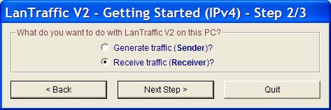 Part 6 LanTraffic V2 Getting Started Before generating traffic towards PC # 2, the PC # 2 must be