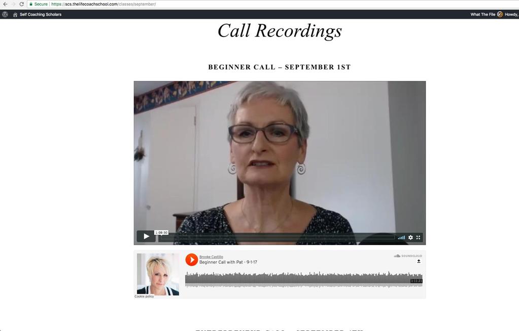 LIVE CALL RECORDINGS The recording of each live coaching call is uploaded on the membership site within 24 hours.
