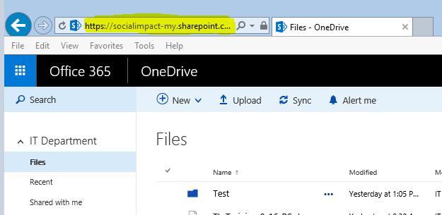 Once logged in, click the Square in the upper left hand corner of the page. Then choose the OneDrive option.