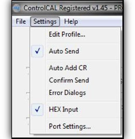 The SEND and SEND ALL buttons can still be used as well. NOTE: If you type a value directly into a control window, you must use the small SEND button next to that control.