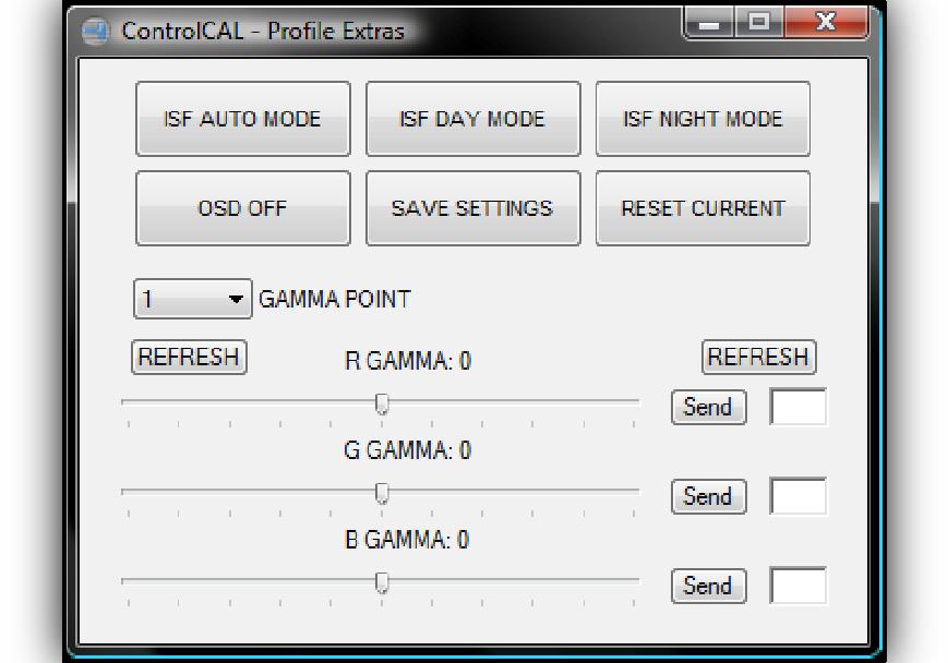 15 Gamma points can be adjusted at any time during calibration in the Profiles Extras window. This step is only necessary if you are changing gamma values from their default of 0.