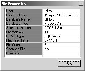 30 Affymetrix Data Transfer Tool User s Guide Figure 21 File Properties page Transfer DTT Archive/Flat Files IN to GCOS, MAS 5.