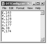 84 Affymetrix Data Transfer Tool User s Guide The DTTConfig.CSV file (Figure 50) is a comma separated value file. Figure 50.