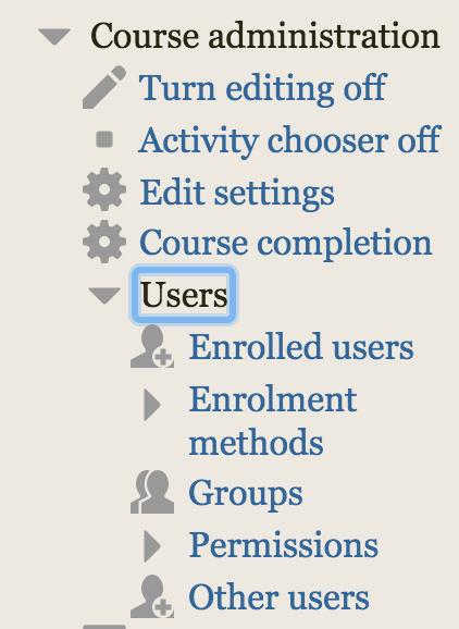 22. Enrolling Students, Course administration, select Users b. Select Enrolled users c. You will see all users in your course and their roles (Student, Non-editing teacher) d.