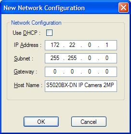 Chapter 3: Configuring the Nextiva S5000 IP Cameras 2) In the IP Address box, type the IP address for the IP camera.