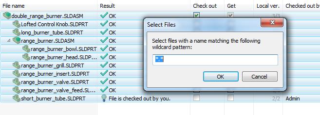 Select Files: Allows you to