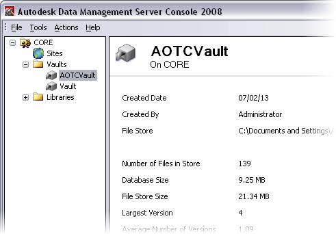 About Autodesk Data Management Server Autodesk Data Management Server is an application that runs on the vault server.