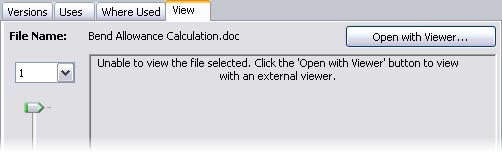 Click Open with Viewer to view the file. The files in the vault are downloaded to a temporary folder on your local computer and the viewing program is opened.