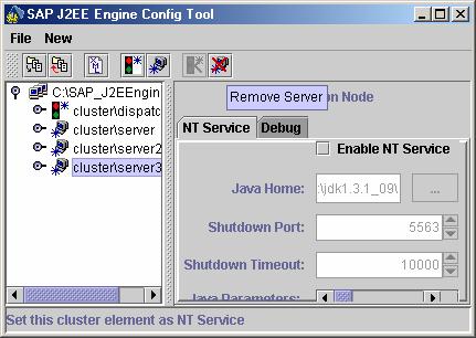 Removing Cluster Nodes SAP J2EE Engine 6.20 as an NT/2000 Service or a Unix Daemon Running a Cluster Node in Background Mode SAP J2EE Engine 6.