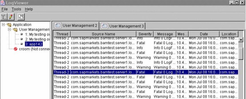 Problem Diagnostics The messages in log files provide hints to the cause of problematic application behavior. Performance Tuning The SAT logs show execution times for user transactions.