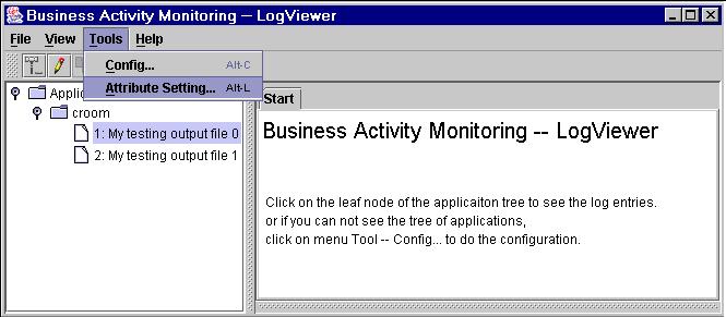 2. On the Attribute Setting window, select Severity. The possible values appear under the values column. Select the severity value (Log Level) that you wan to display in the Log Viewer.