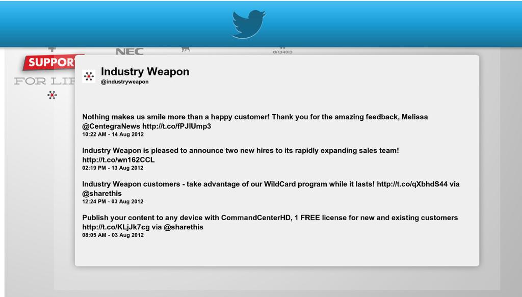 Twitter Centered Templates Examples 4 Feeds,