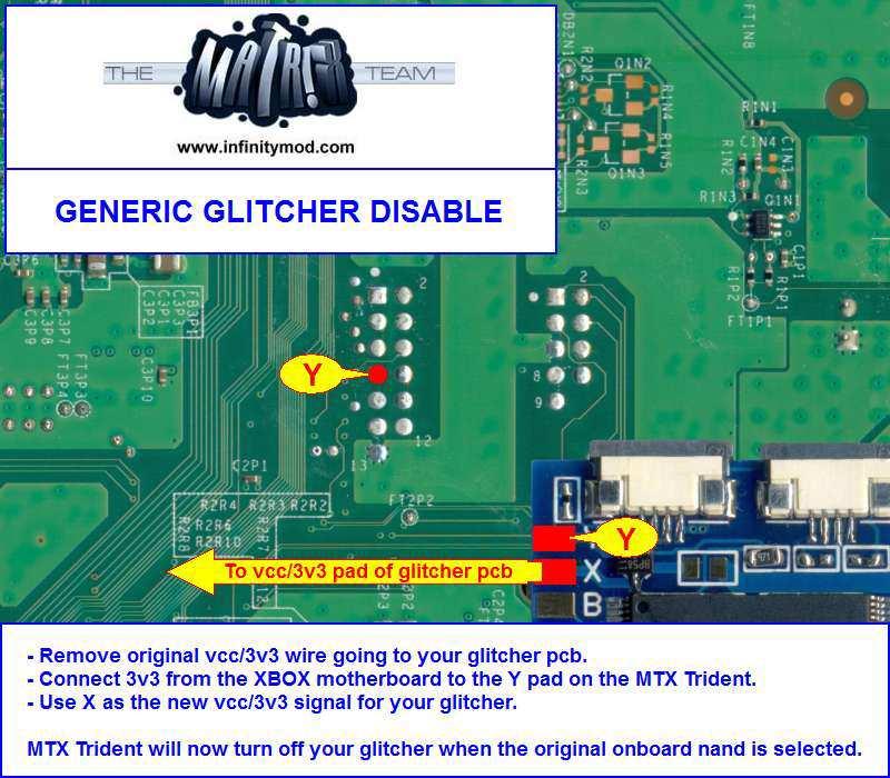 6) If you have an old Matrix Glitcher I or a different glitcher brand you can use the Trident onboard power switch to disable the glitcher when the