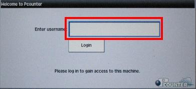 Making Copies, Scans, or Sending Outgoing Faxes Log in to the MFP: Touch the blank field to the right of the login prompt.