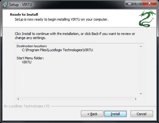 8. Click Next. The Ready to Install dialog box is displayed. 9.