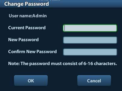 9.7.5 Modify Password The system administrator can modify password of all users. The administrator password by factory is empty, you can set the password for it.
