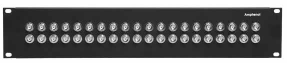 (refer to page 63 for specifications) PART NUMBER 1RU 1X20 Patch Panel, Supplied with 1 ID label Steel / Black Empty Panel AC-BNC20M Steel / Black AC-BNC-JJA-75 AC-BNC20MJ75 Steel / Black