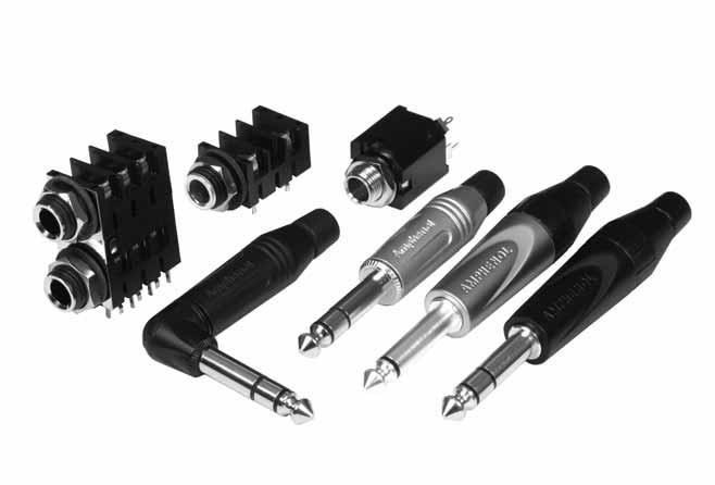 1/4 PHONE CONNECTORS 1/4 PHONE CONNECTORS Amphenol has introduced two ranges of 1/4" Phone plug connectors to satisfy the needs of the manufacturer and the end user.