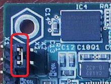 3.7. If the board is detected, install the X2 jumper back to the board: Note: Be very careful installing the jumper. The board is powered.