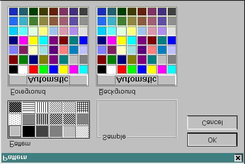 You can now choose the coluor or colourpattern you want for the object. Or you can remove the object colour entirely. (Making the object transparent).