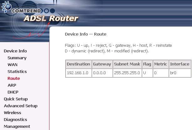 4.2.5 Route Choose Route to display