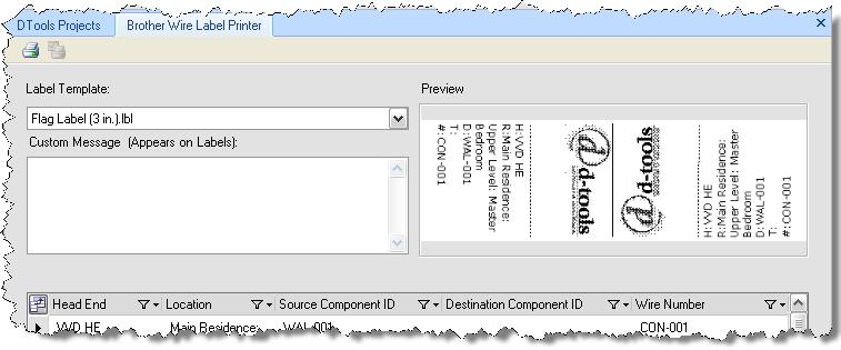 When you select a label template, a preview will display: Click the button to print all of the labels or select just the