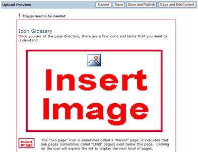 Inserting an Image Create the document in Word, convert it to HTML and upload it to your website following the instructions under Creating a Page.