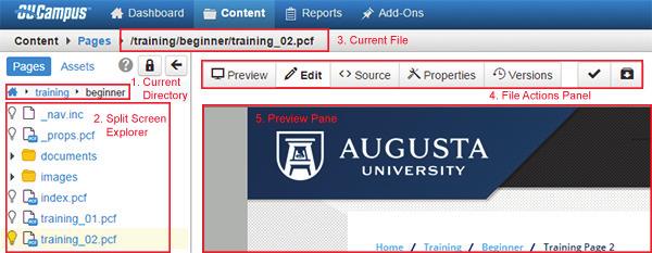 Navigating OU Campus OU Campus uses a folder structure, which allows users to receive permissions to edit certain folders.