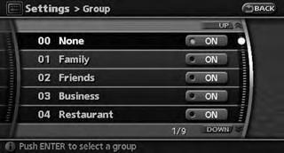 Group (only for stored locations) This allows you to group the stored locations. By grouping the stored locations, you can utilize the [By Group] option of the sort function more effectively. 1.