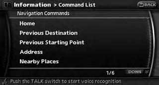 Command List The voice command description in this manual can be expressed in various ways. Different phrases are available depending on the conditions of each command.