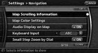 3-20 Map settings Other settings You can also set the landmark icons using the following procedure. 1) Push <SETTING>.