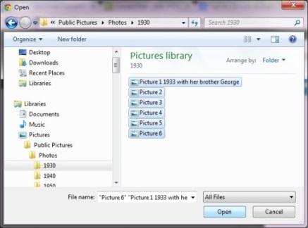 If you had organized your photos into decade photos and renamed those image files as recommended, this task would be simplified and very convenient.