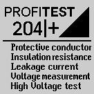 PROFITEST 204+ Accessories Sample Displays, Menu-Driven Instrument Operation: Expanded Features for PROFITEST 204HP-2,5kV and PROFITEST 204HV-5,4kV Test voltage