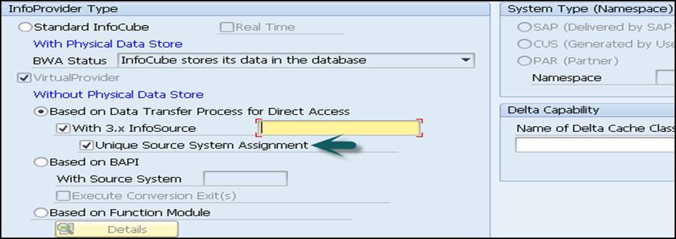 A Unique Source System Assignment Indicator is used to control the source system assignment.
