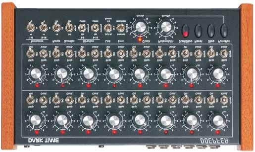DOEPFER DARK TIME 2 x 8 Analog Sequencer with USB and Midi Dark Time is an 2 x8 steps analog sequencer with CV/Gate, USB and Midi interface.