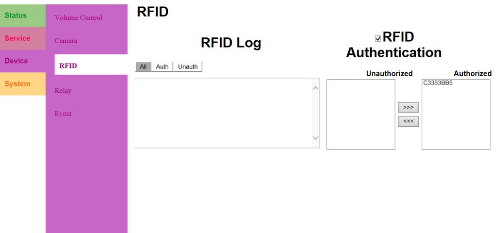 3.4.3 RFID DP-104R supports RFID reader for MiFare. Therefore the MiFare card can connect to DP-104R device. There is a unique ID for RFID card and can NOT be revised and copied.