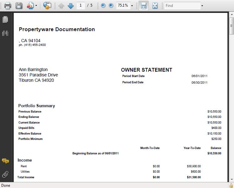 Page 14 Viewing Owner Statements To view your owner statement(s),