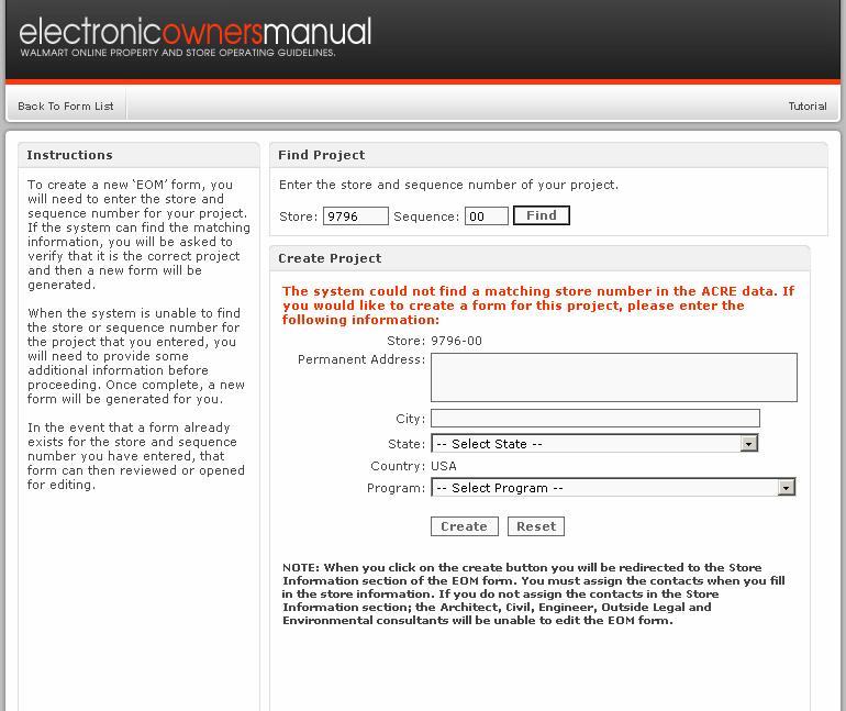 Figure 3.2 Create Project Page 2.