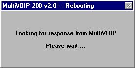 Chapter 3 - Software Loading and Configuration 36 The Writing Setup dialog box is displayed as the setup configuration is written to the MultiVOIP.