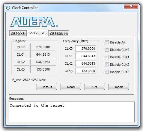 4-30 The Clock Control Control Default Set New Freq Description Sets the frequency for the oscillator associated with the active tab back to its default value.
