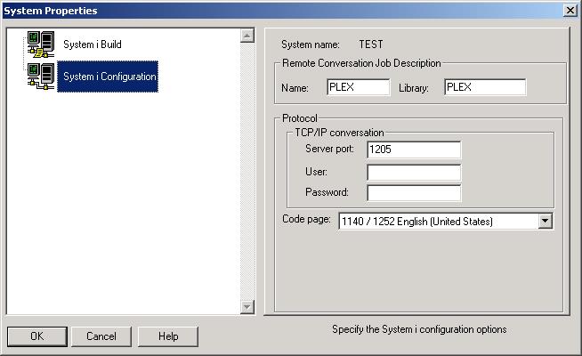 Setting Up Generate and Build Options 16. In the Protocol section, enter the appropriate information in that option s section. 17. Click OK to close the System Properties dialog.