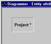 Creating a Diagram 6. In the Object Browser, click the Entity button to display entities. 7. Drag the Project entity from the Object Browser to the upper-left corner of the diagram.