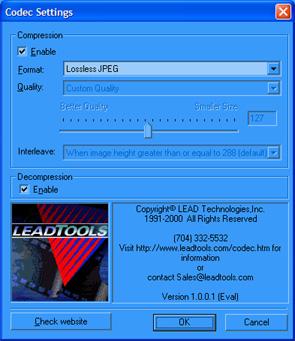 LEAD JPEG 1.0.0.1 Doesn t support YUY2 and YV12.