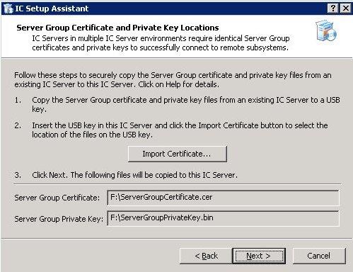 Setup Assistant backs up the existing certificate/private key files before overwriting them.