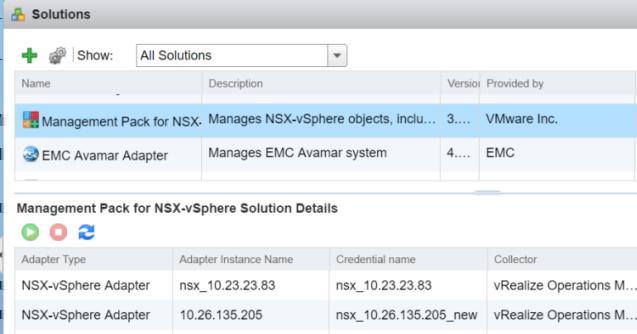 vrealize Operations Manager Configuration Guide Locate existing adapters in the UI as follows: in the menu, click Administration, then click Solutions in the left pane.