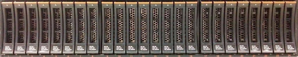Figure 4 Flash enclosure PSUs and SAS expander modules Flash drives in the HPFE Gen2 A flash enclosure (as shown in Figure 5) includes 8, 16, or 24 2.