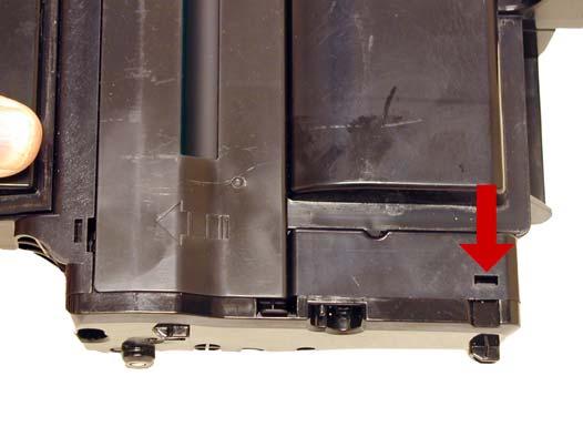 Remove the three screws from the right side end cap.