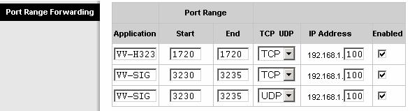 Figure 7 Port Range Forwarding on Linksys Router D-Link Routers The following procedure applies to the D-Link DI-604 router. The screens and settings may vary slightly for different D-Link models.