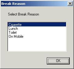 Going on a Break If you wish to take a break from taking calls: Click the Break icon on the Telephony toolbar to display the On a break window.
